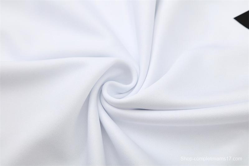 Retro 08/09 Real Madrid White Half Zipper Jacket