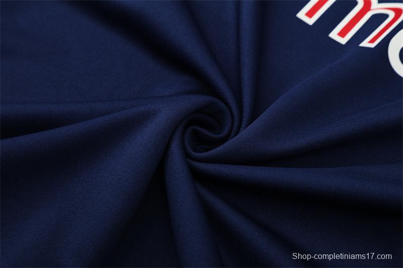 Retro 03/04 Real Madrid Royal Blue Half Zipper Jacket