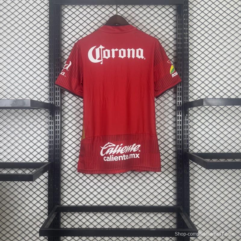 Player Version 25/26 Deportivo Toluca FC Red Home  Jersey