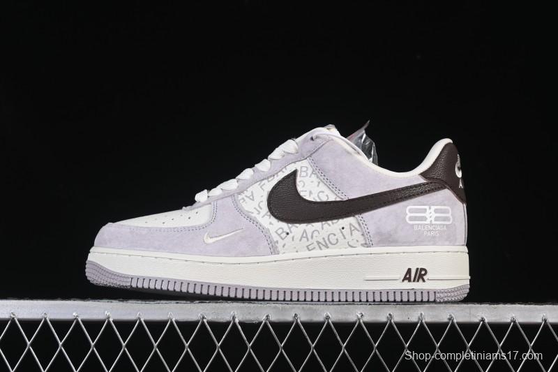Nike Air Force 1 '07 Low Balenciaga Collaboration White Brown Casual Sneakers - YF9511-806