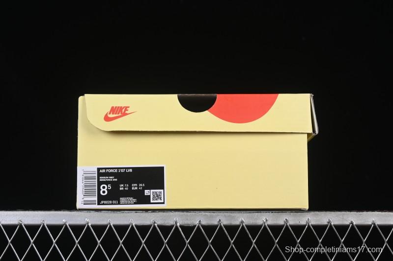 Nike Air Force 1'07 Low Stussy Collaboration Light Gray Canvas Casual Sneakers - JP8028-011