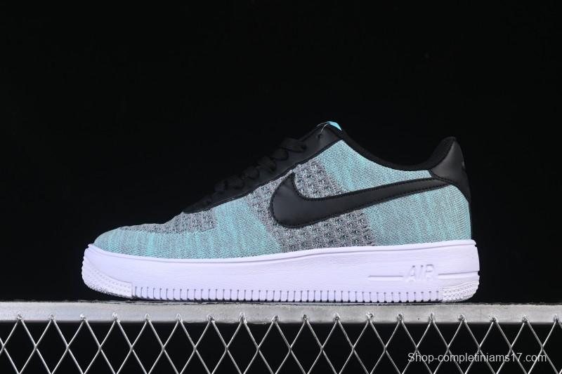 Nike Air Force 1'07 Low Flyknit Black Green Casual Sneakers - CI0051-600