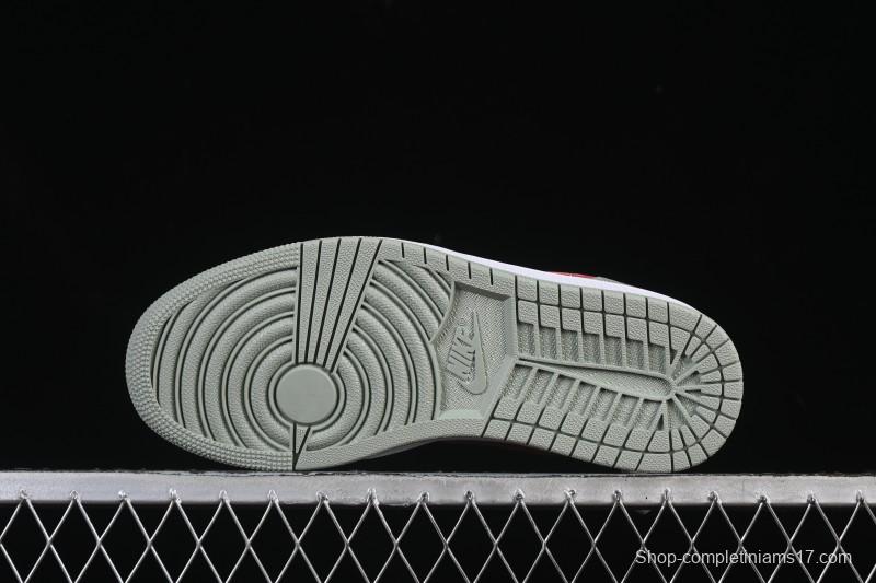 Nike Air Jordan 1 Low AJ1 White Green Red Low-top Casual Skate Shoes - 553558-133