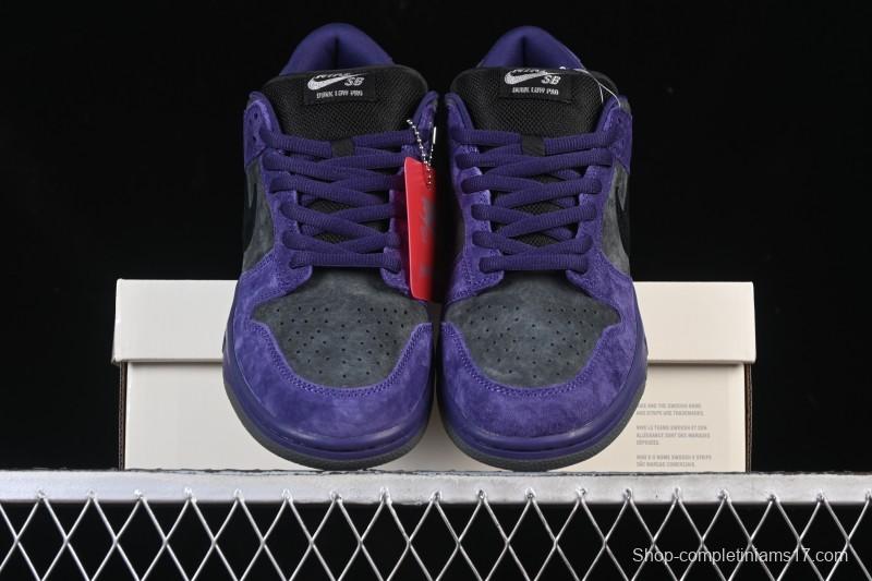 Nike Supreme x Dunk SB Dunk Low Casual Skate Shoes Gray Purple - HQ8487-500