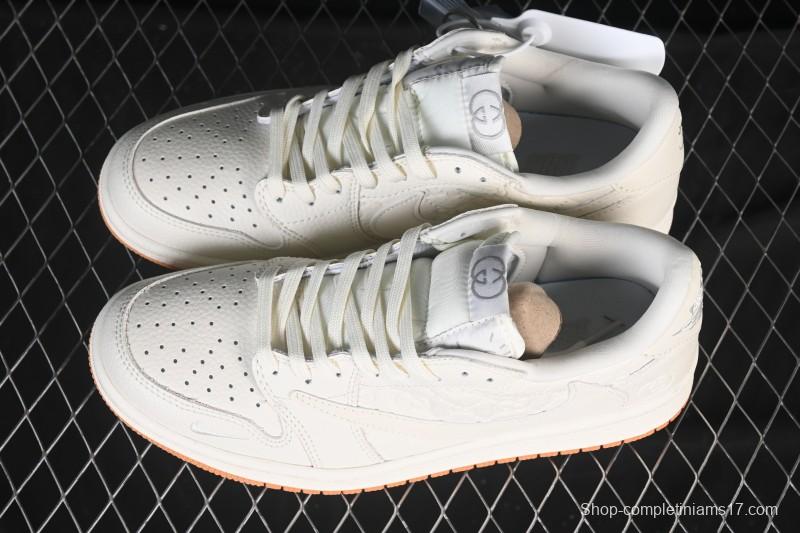 Nike Travis Scott x Fragment Design x Air Jordan 1 Low OG SP AJ1 Low-Top Casual Sneakers - LD2025-049