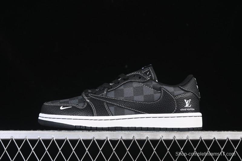 Nike Travis Scott x Fragment Design x Air Jordan 1 Low OG SP AJ1 Low Top Casual Sneakers - DZ5899-008