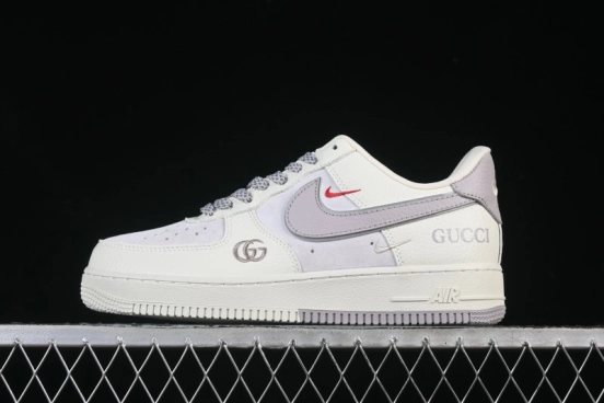 Nike Air Force 1'07 Low Gucci Collaboration White Light Brown Low-Top Casual Sneakers - YF9511-807