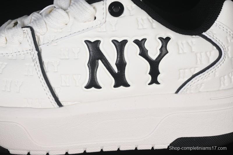 New York Yankees Bigball Chunky Embo Monogram Height Increasing Thick Sole Casual Sneakers - 3ASXE035N50CRL