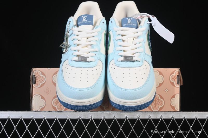 Nike Air Force 1 '07 Low LV Collaboration White Blue Casual Sneakers - YF9511-809