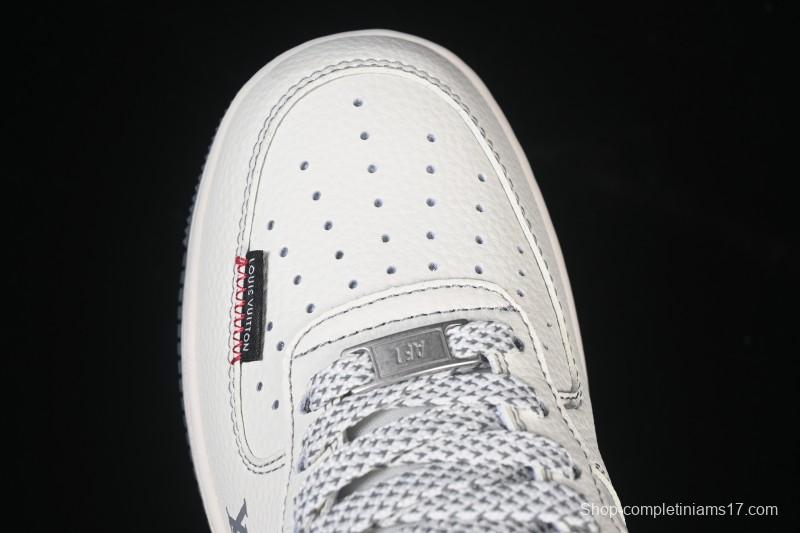 Nike Air Force 1 '07 Low LV Collaboration Beige Black Woven Label Casual Sneakers - CX5050-Y08