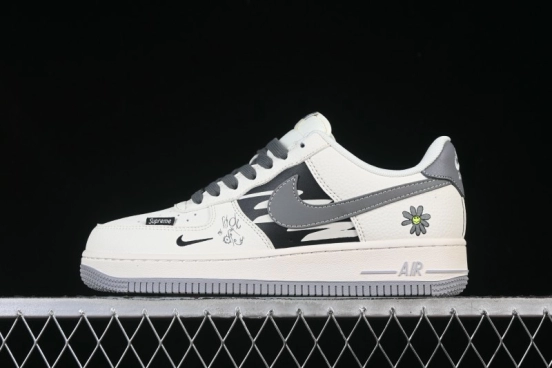 Nike Air Force 1 '07 Low Supreme Graffiti Beige Swoosh Casual Sneakers - QW5606-272