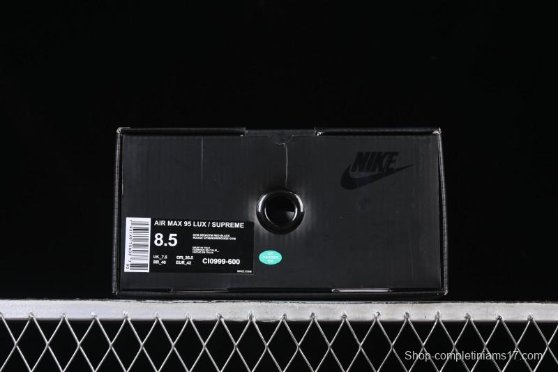 Nike Supreme x Air Max 95 Lux Retro Cushioned Running Shoes - CI0999-600