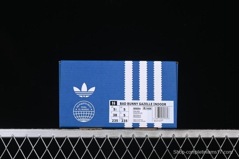 Adidas Gazelle Indoor Bad Bunny Collaboration Retro Low-Top Skate Shoes - JS5054