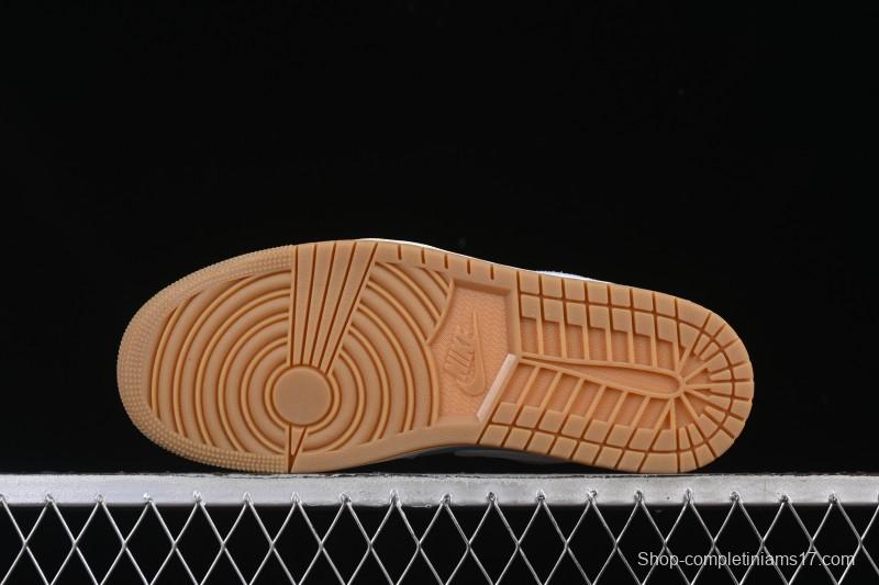 Nike Air Jordan 1 Low Denim Worn Blue Retro Basketball Shoes - HQ2004-400