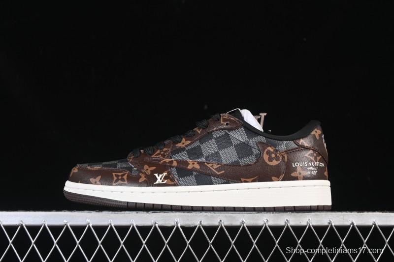 Nike Travis Scott x Fragment Design x Air Jordan 1 Low OG SP AJ1 Low-top Casual Sneakers SC0601-051