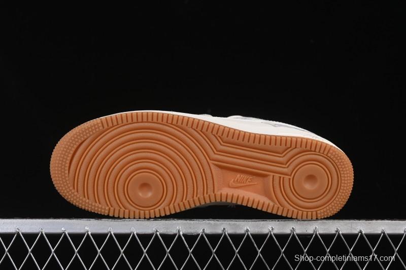 Nike Air Force 1 '07 Low Gucci Collaboration Smoke Grey Gum Low-Top Casual Sneakers - DK0188-084