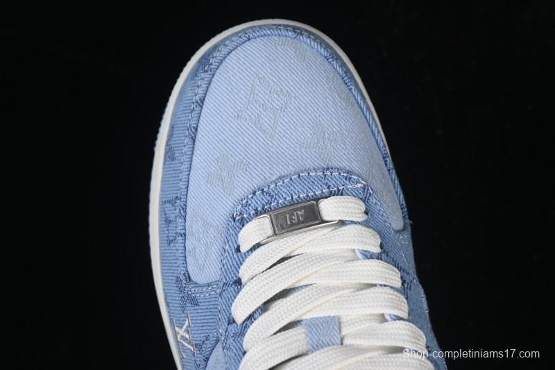 Nike Air Force 1 '07 Low LV Collaboration Light Blue Casual Sneakers - YF9511-823
