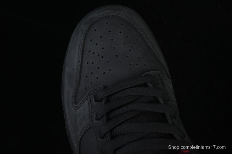 Nike Supreme x Nike SB Dunk Low Ocean Fog Limited Edition Black Warrior Low Top Casual Skate Shoes - HQ8487-001