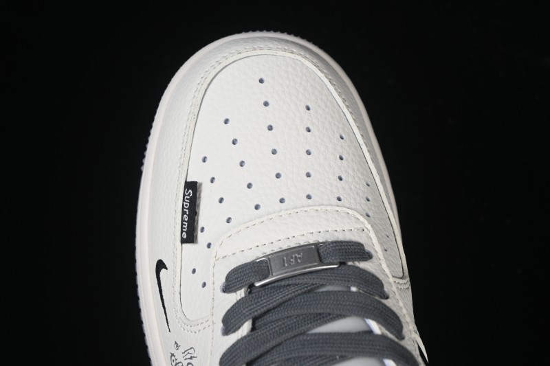 Nike Air Force 1 '07 Low Supreme Graffiti Beige Swoosh Casual Sneakers - QW5606-272