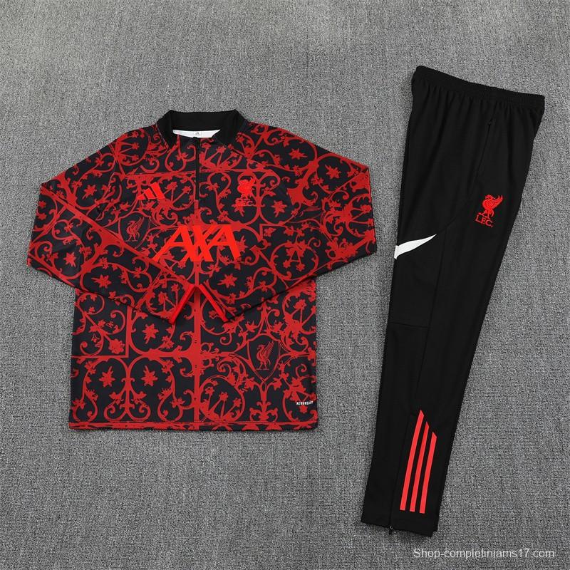 25/26 Liverpool Red Camouflage Half Zipper Jacket+Long Pants