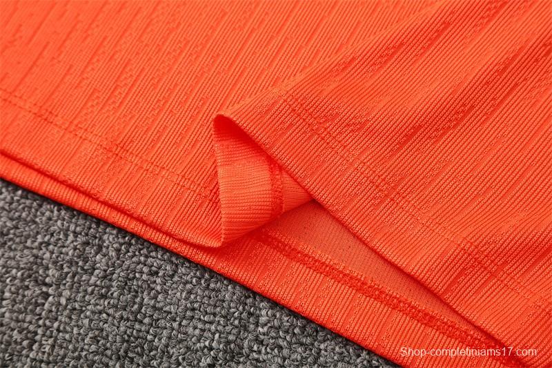 Player Version 25/26 Barcelona Orange T90 Half Zipper Jacket+Long Pants