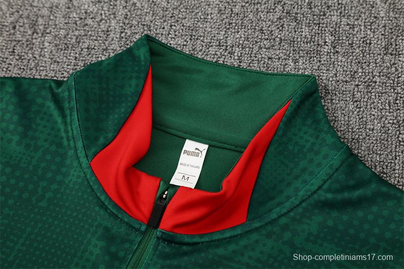 25/26 AC Milan Green Camouflage Half Zipper Jacket+Long Pants