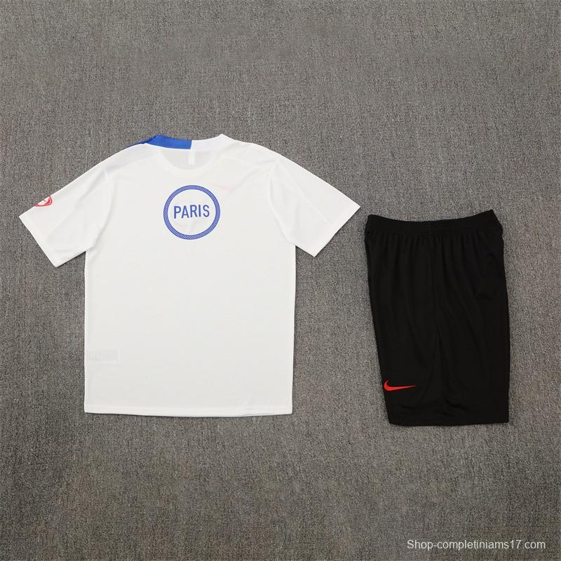 25/26 PSG White T90 with XS Short Sleeve+Soccer Shorts