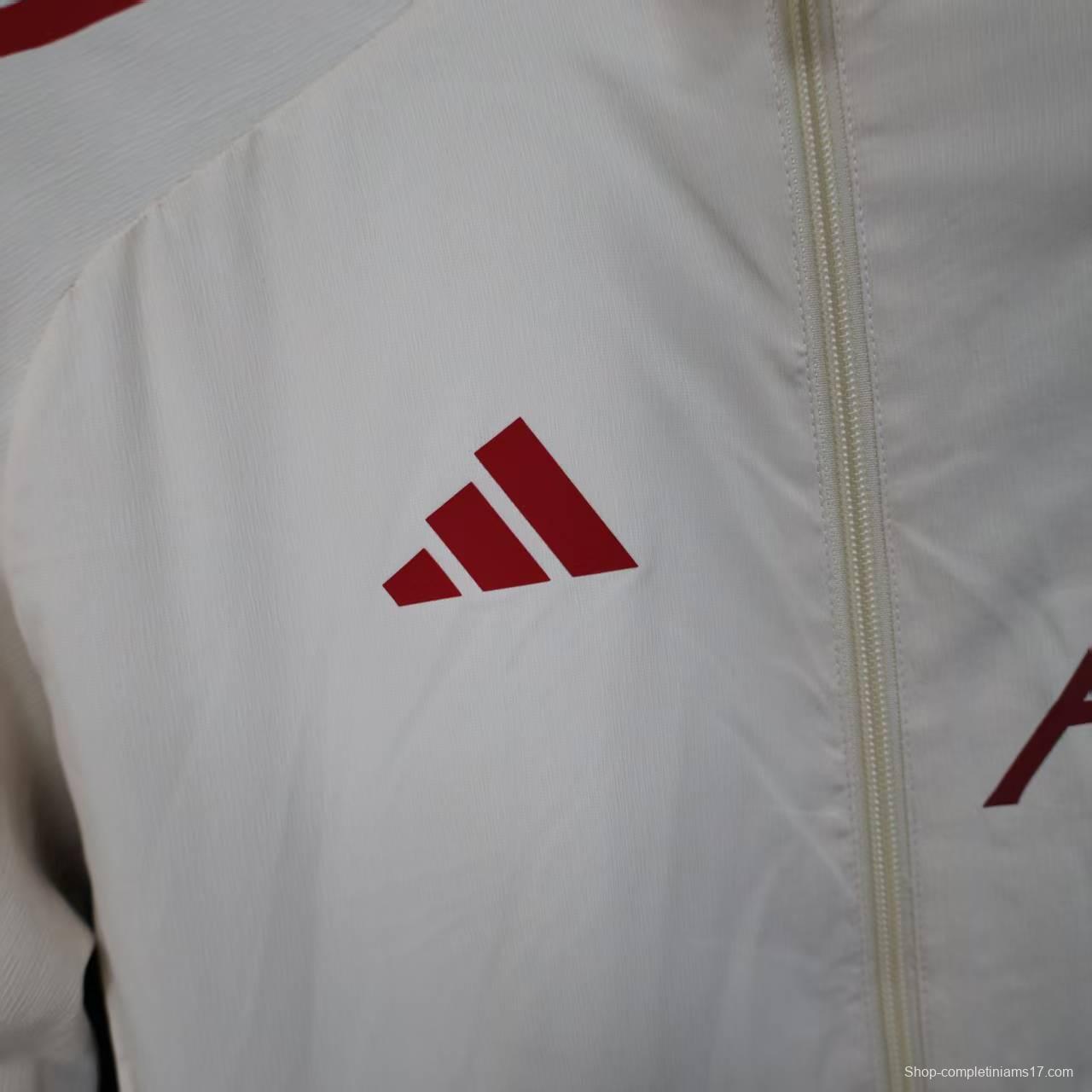 25/26 Liverpool White Windbreaker (with Inner Lining)