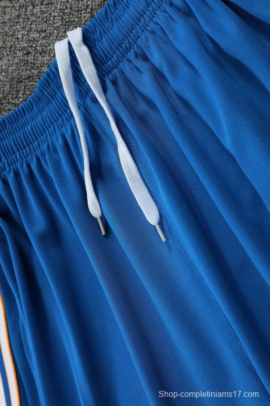 25/26 Real Madrid Adidas Original Blue Short Sleeve Jersey+Shorts