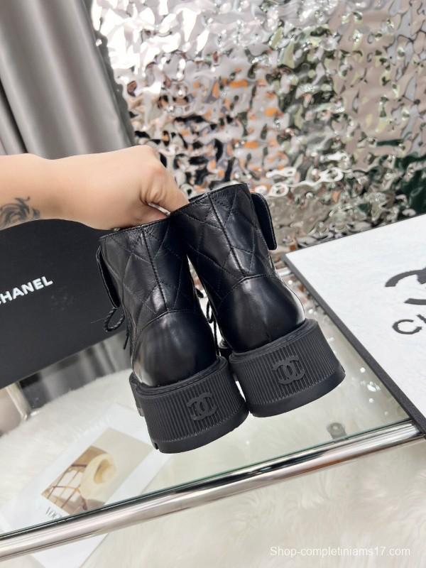 Chanel 2025/SS Autumn Winter New Boots with Double C Leather Buckle - LY00340