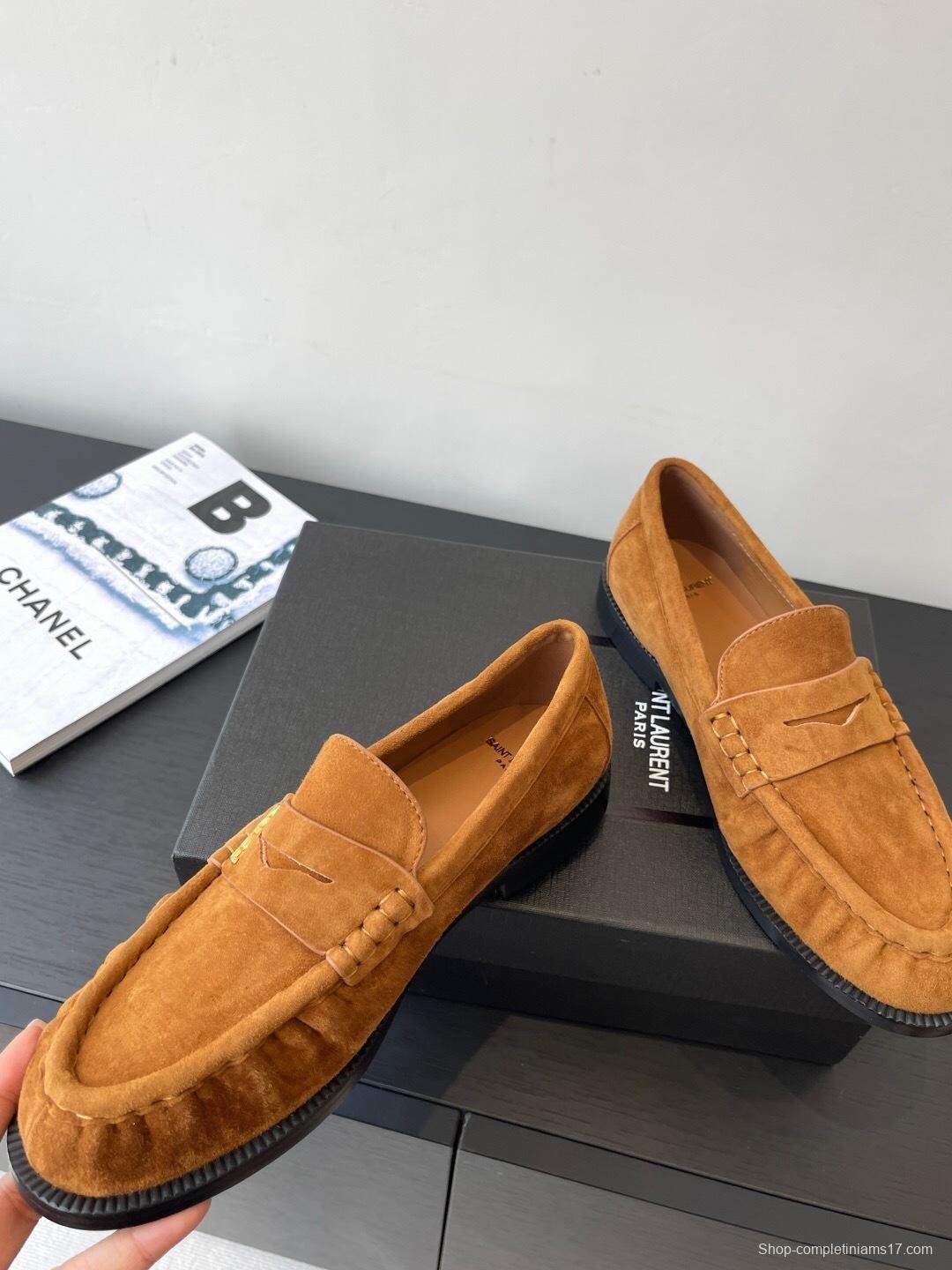 Saint Laurent Classic Loafer Half-Drag Mule Shoes - KFY00350