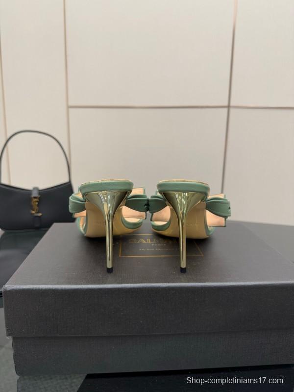 Balmain 2025 SS Metal Heel High Heel Sandals - KFY00320