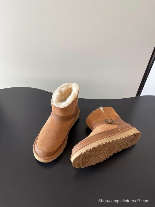 UGG 4512 Flat Buckle Ultra Wool Anti-Slip Snow Boots - AS00290