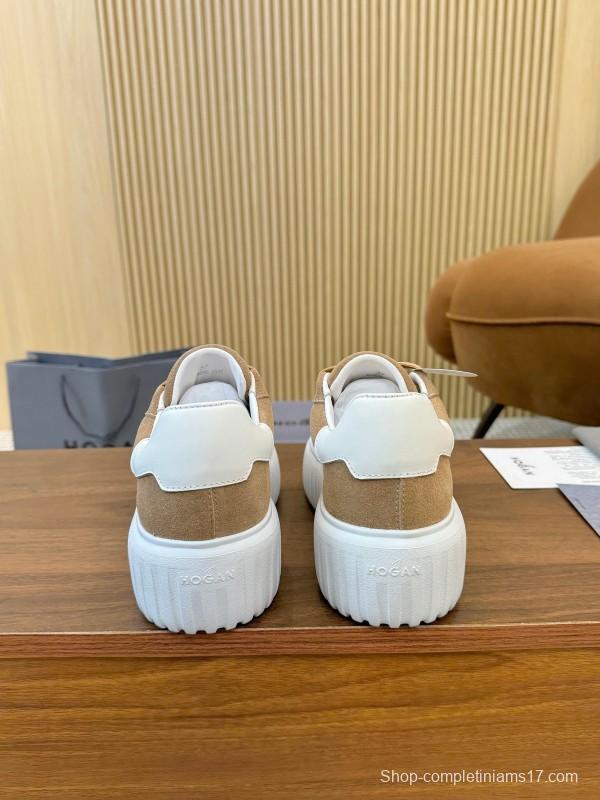 Hogan H-STRIPES Series Couple Thick Sole Biscuit Shoes Airship Shoes Casual Sneakers - AS00310