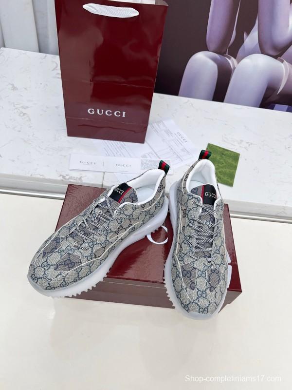 Gucci 2025/SS 2.0 Sneakers with Retro-Futuristic Design and Reflective Stripes - LY00320