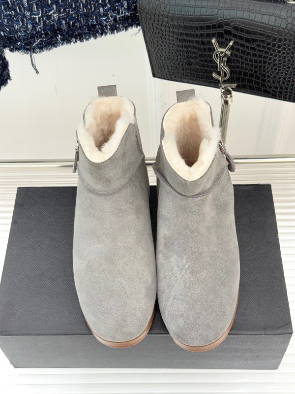 ALAIA Minimalist Side Zipper Retro Snow Boots - KFY00320