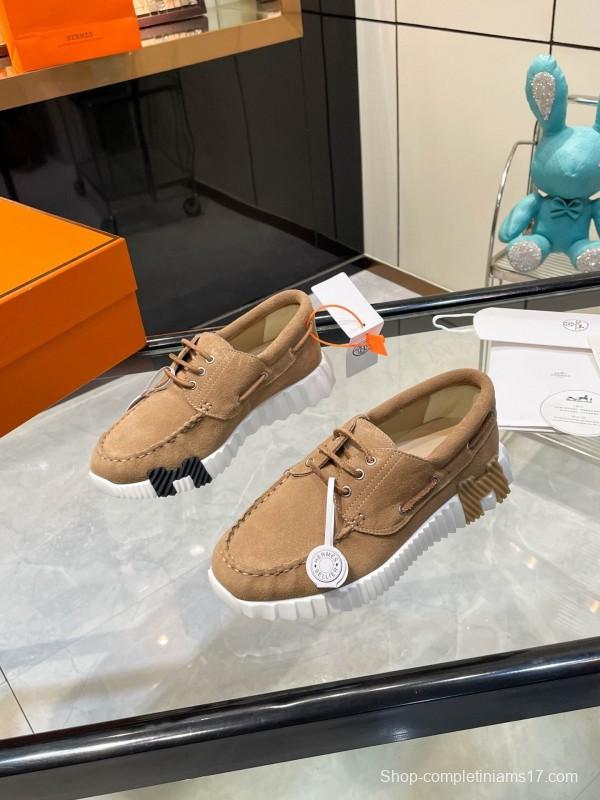 Hermès Classic Casual Sports Shoes with Exaggerated H Logo and Heightening Design - LY00300