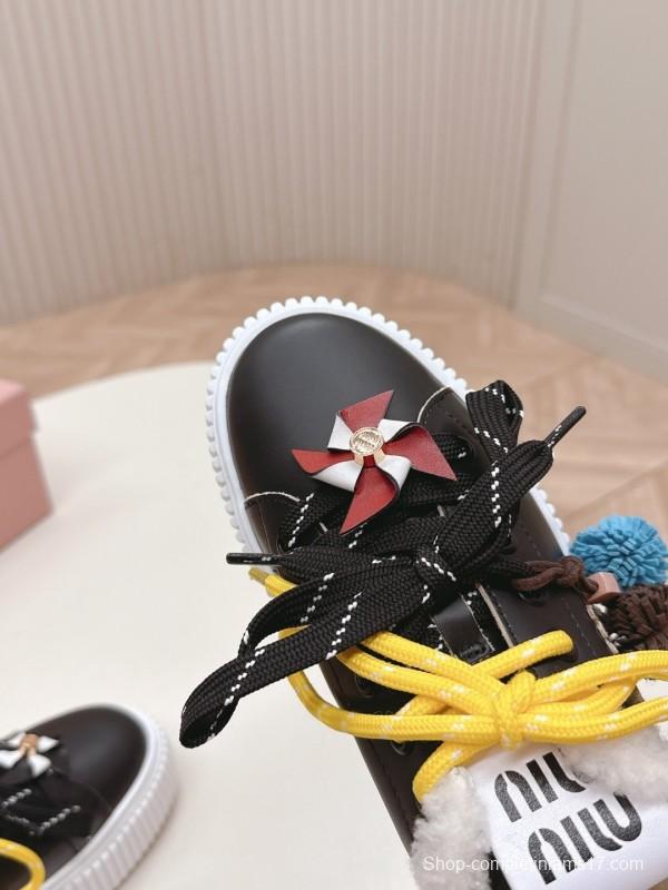 Miu Miu 3D Embroidered Platform Casual Shoes - LY00320/LY00340