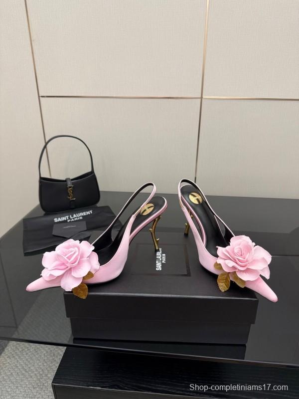 Saint Laurent 25FW Spring Collection Rose Thorn High Heels - KFY00320
