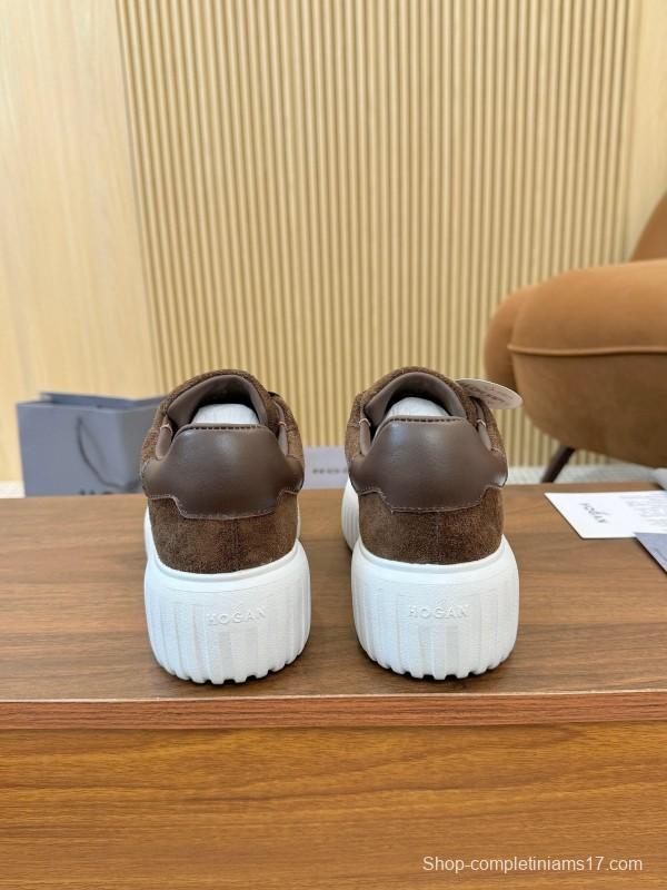 Hogan H-STRIPES Series Couple Thick Sole Biscuit Shoes Airship Shoes Casual Sneakers - AS00310