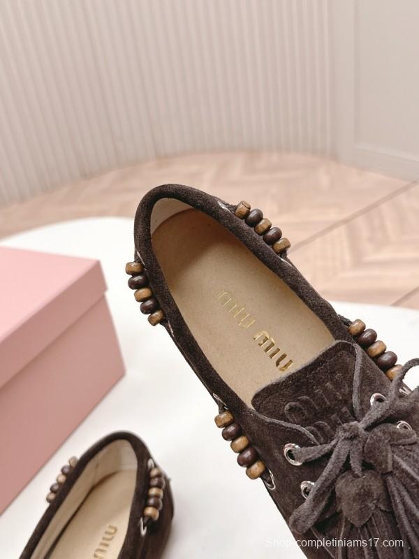 Miu Miu Fall/Winter 2025 Tassel Loafers Slip-On Shoes - LY00330