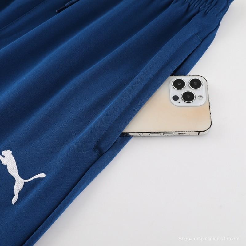 25/26  Manchester City Sky Blue Half Zipper Jacket+Long Pants