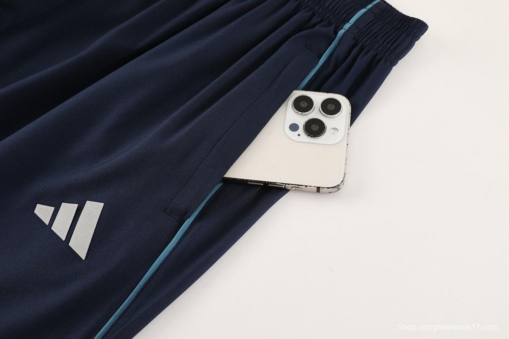 25/26 Arsenal Blue Half Zipper Jacket+Long Pants S-3XL