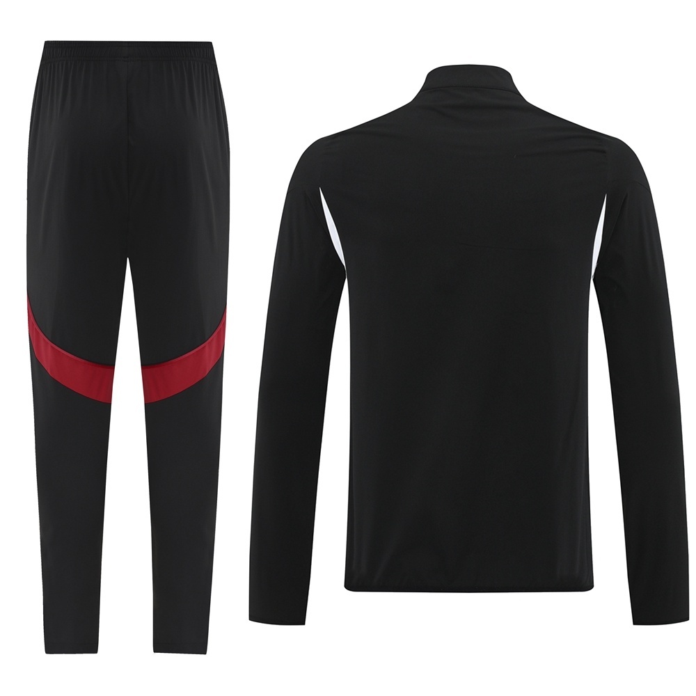25/26 Liverpool Black S-2XL Half Zipper Jacket+Long Pants