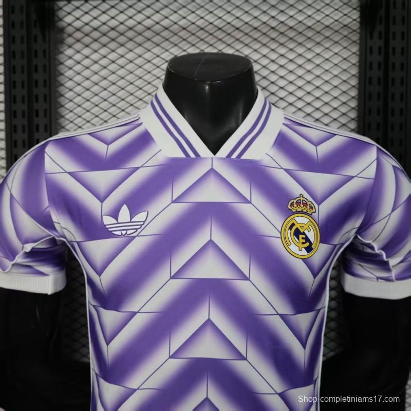 25/26 Player Version  Real Madrid Third Purple with Chevron Gradient Pattern Jersey