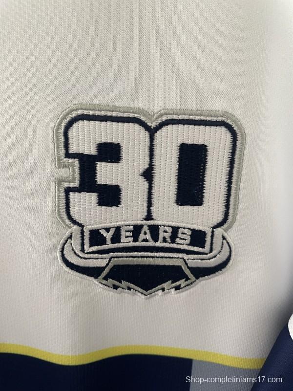 25/26 North Queensland Cowboys Navy with White and Grey Stripes Jersey