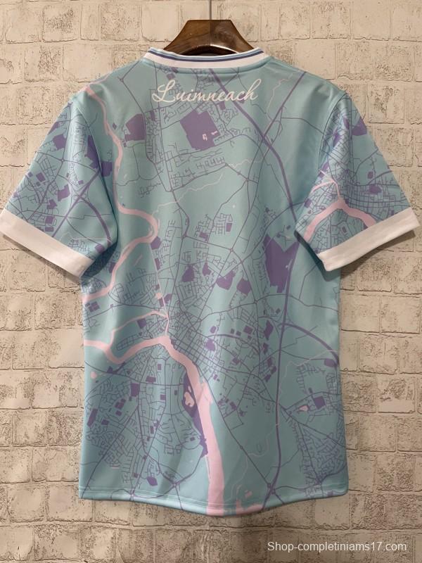25/26 Limerick GAA Light Blue with Purple Map Design Away Jersey