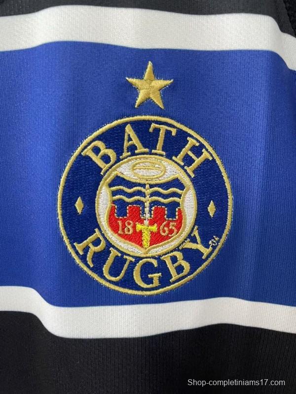 25/26 Bath Rugby Blue with Black and White Hooped Jersey