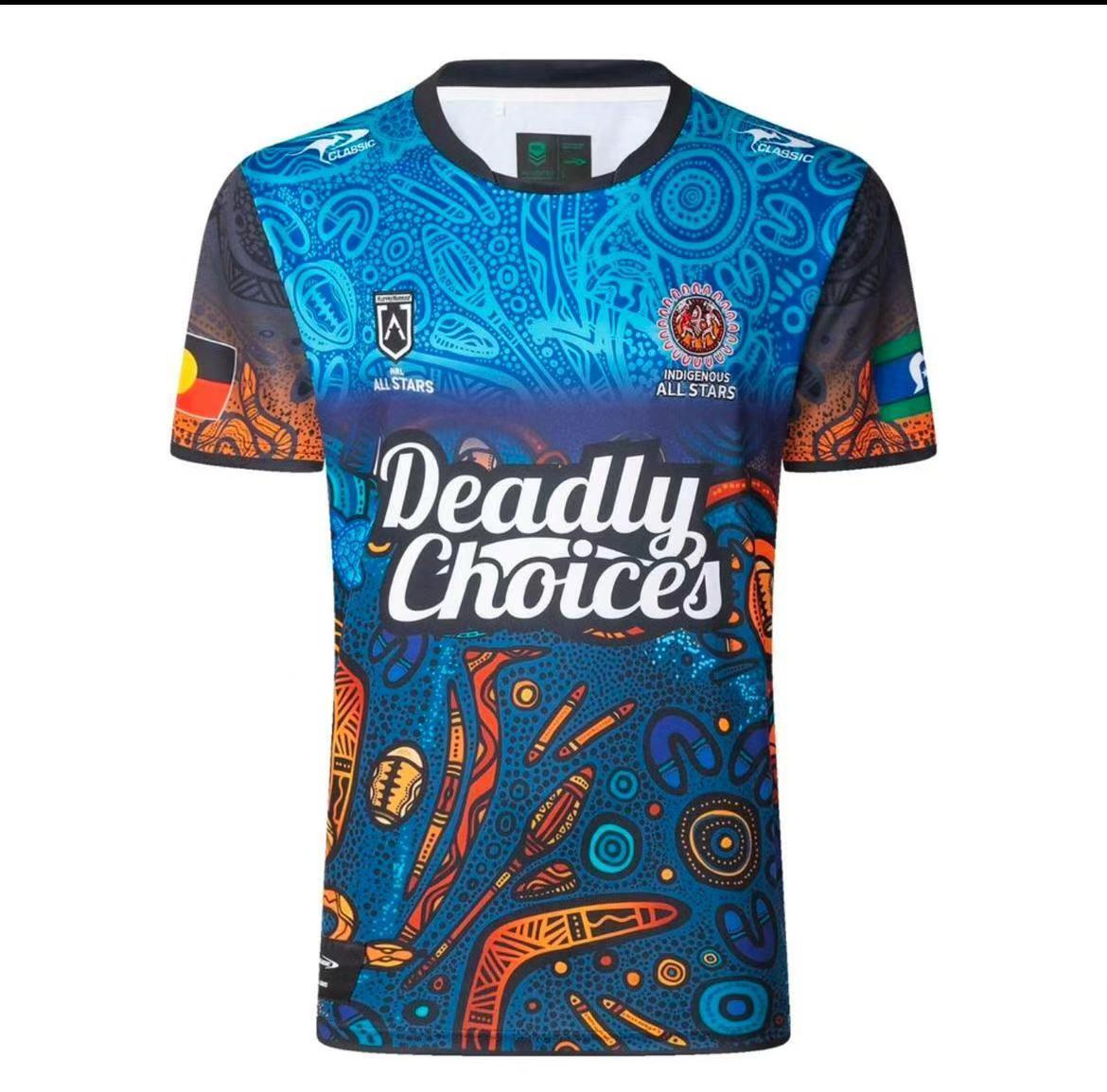 2026 NRL Indigenous All Stars Blue with Aboriginal Art Pattern Jersey