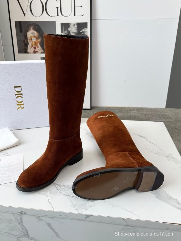 Dior 2025/SS Retro British Style Brogue New Knight Boots - LY00460